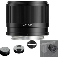 „TTARTISAN AF 17 mm F1.8 Air“ – „E-Mount“ APS-C formato plačiakampis objektyvas su F1.8 diafragma ir sklandžiu automatiniu fokusavimu, puikiai tinkantis vlogų filmavimui ir dinamiškiems gatvės kadrams