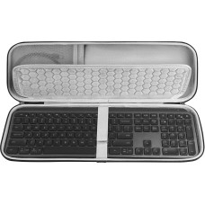 GEEKRIA -Hard Shell Replacement Compatible with Logitech MX Keys Advanced Wireless Illuminated Keyboard and Pebble M350, M355, i345, Pebble Wireless Mouse Combo (Dark Grey)