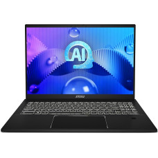 MSI Summit E16 AI Studio A1VETG-016ES 40,6 cm (16 colių), 16:10 QHD+ 165 Hz („Intel Core Ultra 7 155H“, 32 GB RAM, 1 TB SSD, „RTX 4050-6GB“, „Windows 11 Home Advanced“), tamsiai juoda, QWERTY (ispanų kalba)
