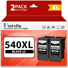 540XL PG 540 XL juodas „Canon“ spausdintuvų kasetės pakaitalas, skirtas modeliams 540, 541 XL; suderinamas su „Canon Pixma“ modeliais: TS5150, MG3600, MG3650S, MG3650, MG4250, MX475, TS5100, MG3150, MG3500, MG4200, MX535 (2 juodos)
