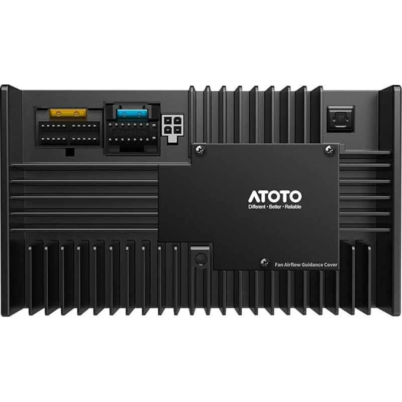 ATOTO CA-AEC02 automobilių garso stiprintuvas, 4 omai, maksimali galia 392 vatai, 4 kanalai, A/B klasė, įmontuotas linijinio išėjimo keitiklis, puikiai tinka naudoti automobilyje, juodos spalvos
