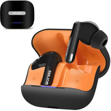 „Bluetooth“ ausinės, belaidės „Bluetooth“ ausinės su triukšmo slopinimu ir 6 ENC mikrofonais, belaidės ausinės su ANC – 30 valandų, triukšmo slopinimo ausinės su giliais baisais, ausinės (juodos)