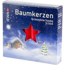 Pack of 20 Christmas Tree Candles Red Approx. 14 x 110 mm (20 x 16 Pieces)