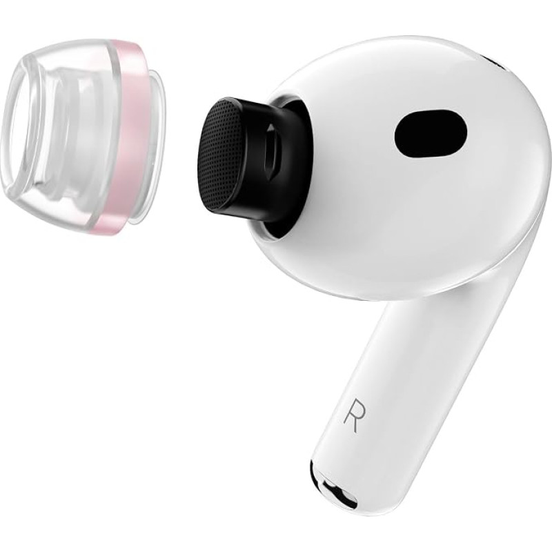 „SpinFit AuraFine“ skirti „AirPods Pro 3“ – patentuoti silikoniniai ausų įdėklai ir adapteriai su „Aura-Rib“ dvigubo tankio šerdimi, užtikrinančia dinaminį stabilumą ir didesnį komfortą (viena pora) (ausų įdėklai jau įdėti)