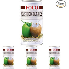 FOCO Getränk aus Kokosnusssaft mit Röstgeschmack, 1 x 350 ml (Packung mit 4)