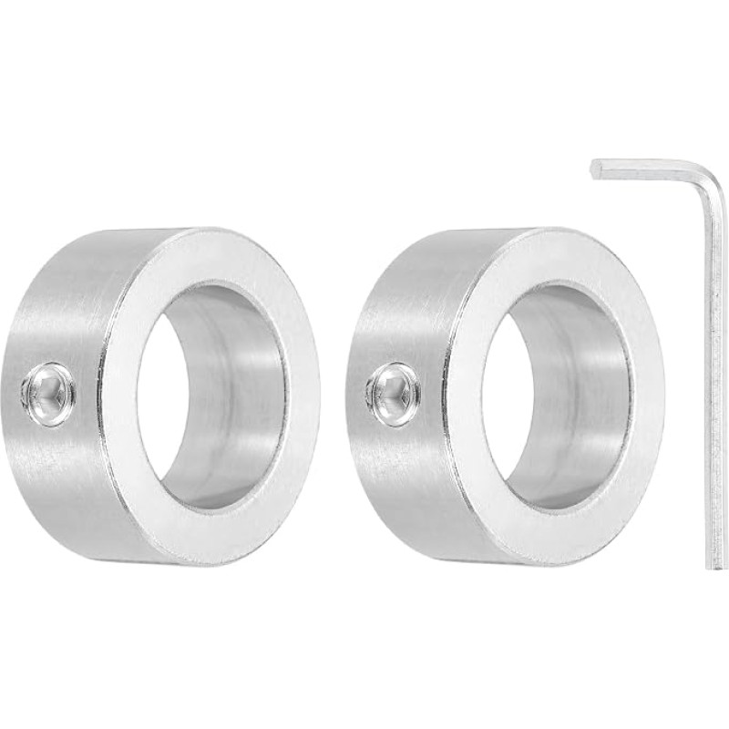 QUARKZMAN 2 vnt. velenų apkabų, 26 mm skylė, iš tvirto nerūdijančio plieno, komplektas su 1 varžtu, velenų apkabos, 40 mm išorinis skersmuo, 16 mm storis, skirtos varikliams, sodo vežimėliams, skriemuliams, mašinoms ir pramonės reikmėms