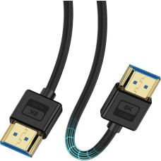 Duttek Ultra Soft Silicone Short HDMI Cable 5FT/1.5M, 8K Hyper Super Flexible Thin HDMI 2.1 Cable, High Speed Supports 3D, 8K @ 60Hz, ARC Type-A Male to Male for Camera, Monitor, PS5, Camcorder
