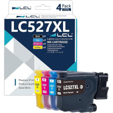 LCL LC527XL Ink Cartridge Compatible with Brother LC527VAL LC527XLVAL (KCMY