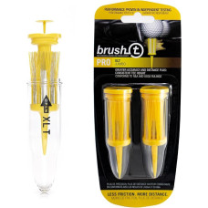 BRUSH-T XLT golfo tee, 7,9 cm, 2 vnt. rinkinys, geltoni, daugkartinio naudojimo