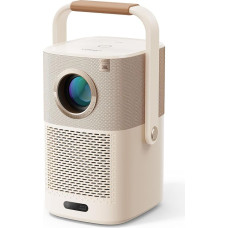 „Projector Sound by JBL“, T2 nešiojamasis projektorius, FHD 1080P raiška, skirtas naudoti lauke, su 2,5 val. veikiančiu įmontuotu akumuliatoriumi / automatiniu fokusavimu / trapezoidės korekcija. Mažas projektorius, skirtas namų kino sistemai, suderinamas