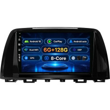 [6G + 128G, aštuonių branduolių procesorius] – MSD automobilių radijas, skirtas „Mazda Atenza“ ir „Mazda 6“ (2012–2015 m.) modeliams, su „Android 16“, GPS navigacija, „CarPlay“, „Android“, valdymu per vairo ratą, dviejų dažnių „Wi-Fi“, DSP, DAB, atbulinės