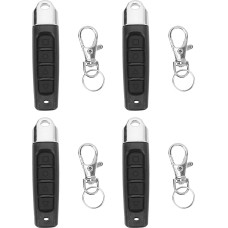 Clone Remote Key Fob, 4 Pack Clone Remote Key Fob 433MHz 4CH Electric Garage Door Remote for Cars Clone Keychain