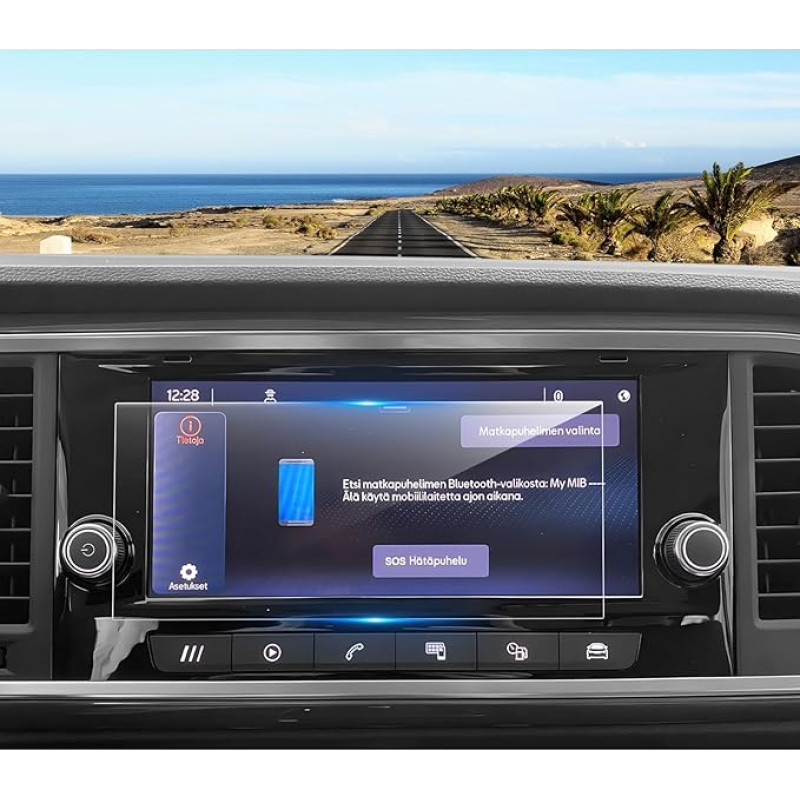 Coleya Navigation Screen Protector Compatible with Seat Ateca Arona Ibiza Cupra Ateca Leon MK4 2021 2022 2023 2024, Tempered Glass Screen Protector, 9H Anti-Scratch GPS Screen Protector (8.25 Inches)