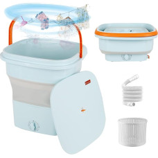 Mini Washing Machine 220 V, CEIEVER Mini Small Washing Machine with Achleuder 12 L Mobile Foldable Washing Machine with Drain Basket, Camping Washing Machine for Washing Underwear Baby Clothes