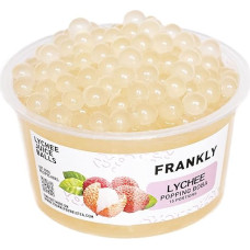 FRANKLY Popping Boba - For Bubble Tea, Yogurt, Cakes and Desserts (Lychee, 450 g)