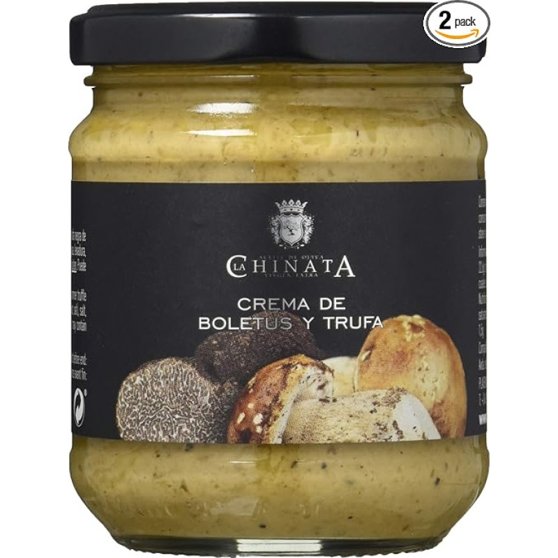 La Chinata Paté de Boletus y Trufas - trumų ir pievagrybių patie su alyvuogių aliejumi, 2 vnt. (2 x 180 g)