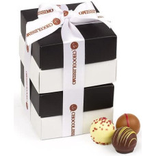 Black and White - Chocolates - 16 Handmade Chocolates in Black and White Boxes | Chocolate | Gift Idea | Birthday | Wedding Anniversary | Christmas | Mother's Day | Father's Day | Valentine's Day