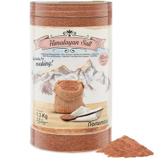 Nortembio Himalajų juodoji druska 1,3 kg Labai smulki (0,5-1 mm) Kala Namak 100% natūrali gurmaniška kiaušinių skonio druska Veganiška virtuvės druska Nerafinuota Be konservantų Iš Pandžabo Pakistano