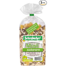 Seitenbacher dribsniai su mažu cukraus kiekiu I Mažai cukraus (4%) I Be kviečių I Viso grūdo I 3 pakuotės (3 x 600 g)