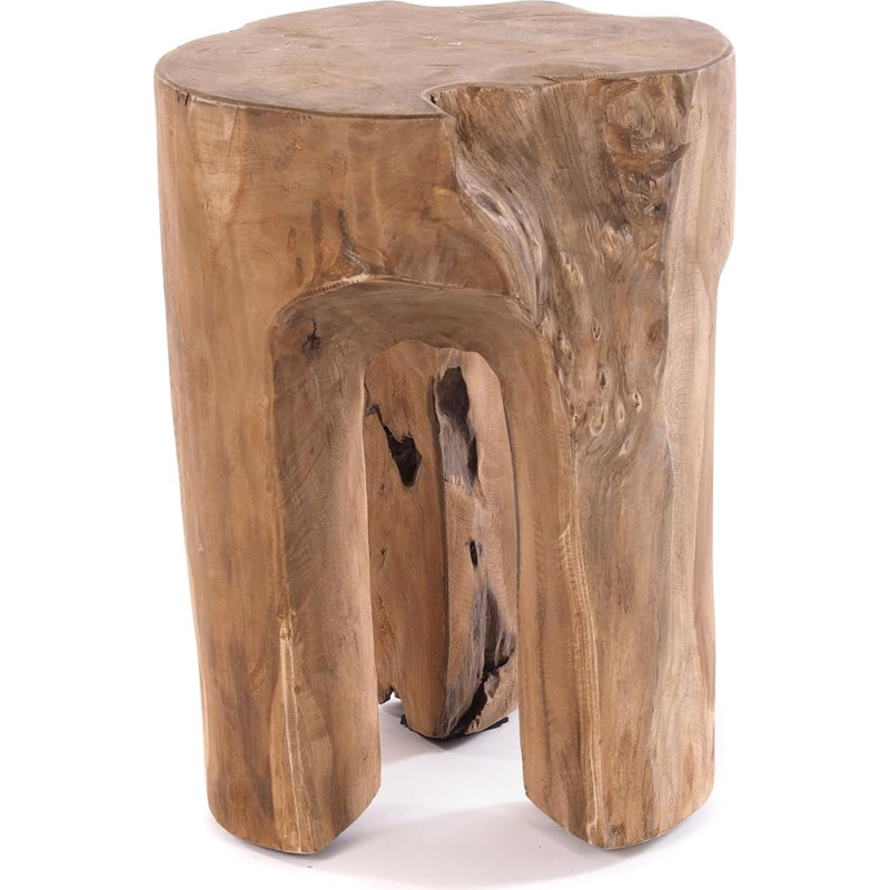 DESIGN DELIGHTS Rustic Log Tree Trunk Taburetė 41 x 29 x 29 cm (V x Š x G), senas medis, natūrali