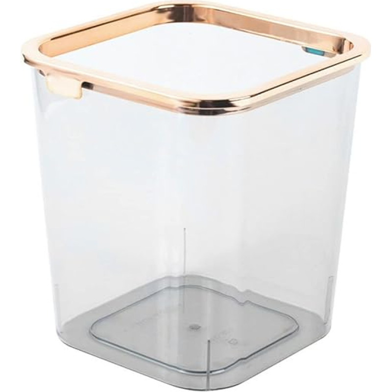iplusmile Clear Acrylic Trash Can, Square Trash Can, Decorative Trash Can, Waste Bin, Paper Bin for Bedroom, Home, Office