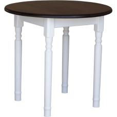 Apvalus pušies valgomojo stalas Medinis virtuvės stalas Kietas baltas medus Kaimo namų stiliaus riešutas (50 cm)