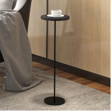 Drinks Table, Modern Cocktail Table, Wooden Base, Side Table, Round Martini Table, Small End Table, Premium Accent Table with Weighted Base, Bedside Table, Sofa Table for Living Room,