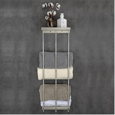 Extendible Towel Rail Bathroom Made of Rustproof V2A Stainless Steel (DIN 1.4301) with XXL Capacity and 3 Towel Hooks, Height Adjustment 65-93 cm