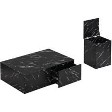 Šiuolaikinis modulinis svetainės kavos staliukas Marmuro efekto šoninis staliukas Kavos staliukų rinkinys Sofos šoninis staliukas ir balkonas, 2 vnt. (1.2)