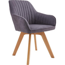 Riess Ambiente Livorno Swivel dizaino kėdė Vintage pilka buko medienos kojos Valgomojo kėdė Virtuvės kėdė Lankytojo kėdė