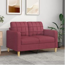 2 sėdimų vietų sofa Vyno raudona 120 cm audinio sofa Svetainė Jaunimo sofa Atsipalaiduoti sofos ir sofos Miegamojo sofa Jaunimo vaikų kambarys