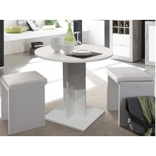 möbelando Judd valgomojo stalas, baltas/matinis 80 x 75 x 80 cm (plotis x aukštis x gylis)