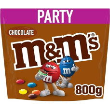 M&M's Chocolate Bulk Pack Chocolate, Crisp Chocolate with Colourful Sugar Cover as Sweets, Party Mix, 1 x 800 g, for Christmas or as Advent Calendar Sweets