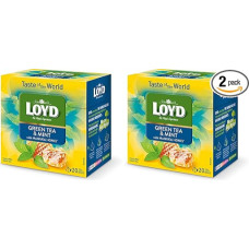 LOYD - Taste of the World - Green Tea Mint, Manuka & Honey - 20 Pyramid Bags, High-Quality Green Tea Leaves with Mint Leaves, Refreshing, Slightly Sweet, Aromatic, Ideal for Any Time of the Day - 34 g