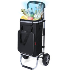YEAUPE PRO Pirkinių vežimėlis su aušinimo skyriumi | Max. 50 l ir 25 kg keliamoji galia | sulankstomas vežimėlis 