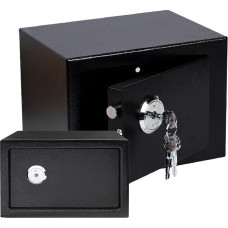 Safe Lock Box mit Schlüsseln, Stahlkonstruktion Geld 4,6 l, kleiner Safe für Zuhause, hohe Sicherheit, Heimbüro, Geldkassette, Stahltresor für Zuhause, Büro