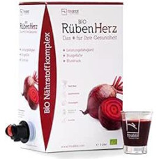 FITRABBIT Ekologiška burokėlių širdis [3 l maišelis dėžutėje] - 30 porcijų - darbingumui, kraujospūdžiui ir kraujagyslėms - sudėtyje yra burokėlių, granatų, rūgščiųjų vyšnių, žolelių, prieskonių ir acerolos