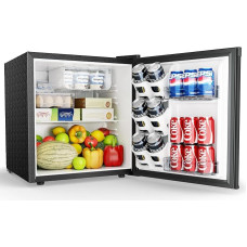 EUHOMY mini šaldytuvas, 46 l talpos mažas šaldytuvas su apverčiamomis durelėmis, 7 lygių termostatu, 38 dB itin tylus, energiją taupantis kompaktiškas šaldytuvas miegamajam, biurui