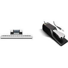Casio CDP-S110WE Digital Piano with 88 Weighted Piano Keys, White and M-Audio SP-2 - Universal Sustain Pedal with Piano Style Action, the Ideal Accessory for Midi Keyboards