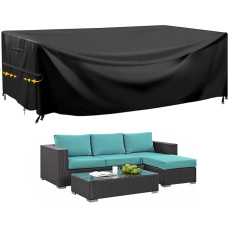 GARPROVM Apsauginis brezentinis tentas sodo ir balkono baldams, poilsio baldams, atsparus vandeniui, apsaugantis nuo UV spindulių, atsparus dulkėms, Oksfordo audinys, lauko sofos, stalai, baldų komplektai, 200 x 165 x 80 cm