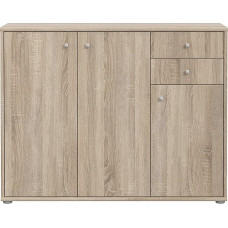 FORTE Tempra 2 komoda su 3 durelėmis ir 2 stalčiais, inžinerinė mediena, Sonomos ąžuolas, 108,8 x 111,1 x 34,8 cm