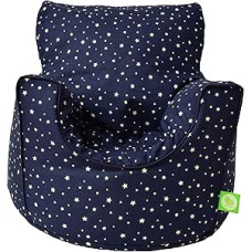 Bean Lazy Sitzsack / Sessel mit Bohnen, Baumwolle, Marineblau