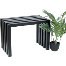 DanDiBo 96446 Kėdė Metalinis juodas suoliukas Kietas, atsparus oro sąlygoms 60 cm Šiuolaikinis suoliukas Lentelė Kėdė