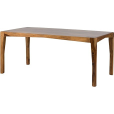 Massivmoebel24.de Sheesham #0101 valgomojo stalas 140 x 85 x 77 cm Lakuotas rudas