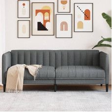 Rantry 2 vietų sofa Tamsiai pilkas audinys Sodo baldai Sofa lova Svetainės sofos Lauko sofos Lauko svetainė Terasa Lauko kiemas