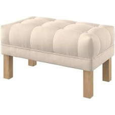 Furninero - Minkštas minkštas suoliukas, taburetė, išmatos, otomanas, kvadratinės kojos, 80 cm pločio, 