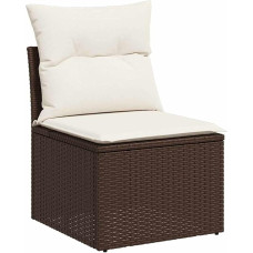 Rantry 7-teilige Garten Sofa Set mit Kissen Braun Poly Rattan Gartenlounge Model3357591