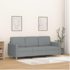 3-vietė sofa Sofa Lounge Sofa Minkšta sofa Atpalaiduojanti sofa Svečių sofa Svetainės sofa Atsipalaiduoti sofa Miegamojo kambario sofa Svečių kambarys Šviesiai pilka 180 cm audinys