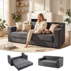Sofa lova be kaulų su miego funkcija: 200 cm pločio sofa-lova, skirta svetainei, miegamajam, nereikalaujanti surinkimo, 3 sėdimų vietų miegamoji kėdė su miego funkcija, 200 cm pločio sofa-lova, skirta svetainei, miegamajam.