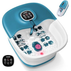 Pėdų burbulinė vonelė su masažo ir šildymo funkcija, sulankstomas pėdų masažuoklis, nuotolinio valdymo pultelis, šildymo funkcija, pėdų refleksinių zonų masažas, laikmatis, pėdų vonelė su 16 